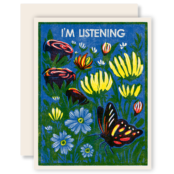 I'm Listening Letterpress Card
