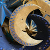 Golden Man on the Moon Board Ornament