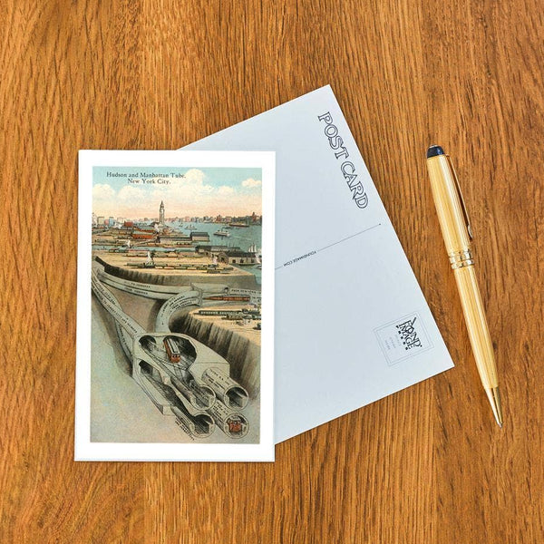 NY-279 Hudson and Manhattan Tube, New York City Postcard