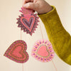Sweet Hearts Sewn Garland