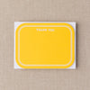 Thank You Rounded Yellow Flat Notecards