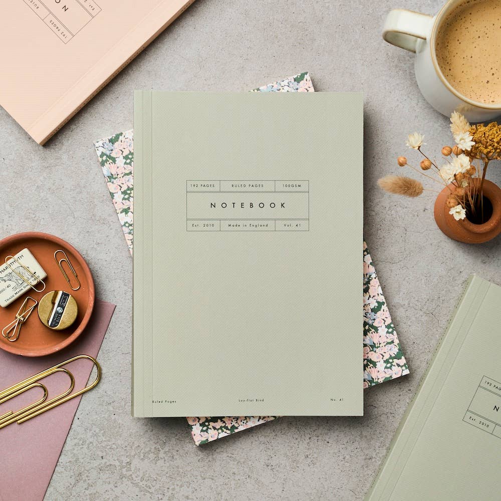 Vol 41: Sage Lay Flat Notebook - Ruled