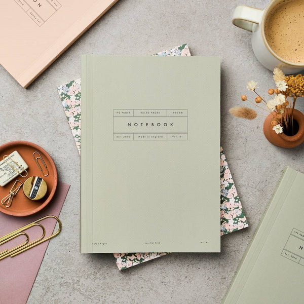 Vol 41: Sage Lay Flat Notebook - Ruled
