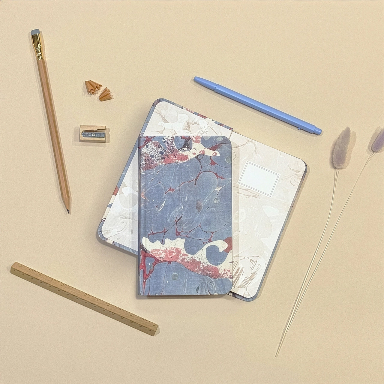 Goods for the Study Hardcover Marble Pocket Journal