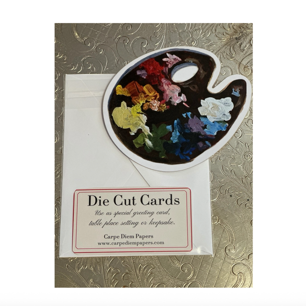 Paint Palette Die Cut Card
