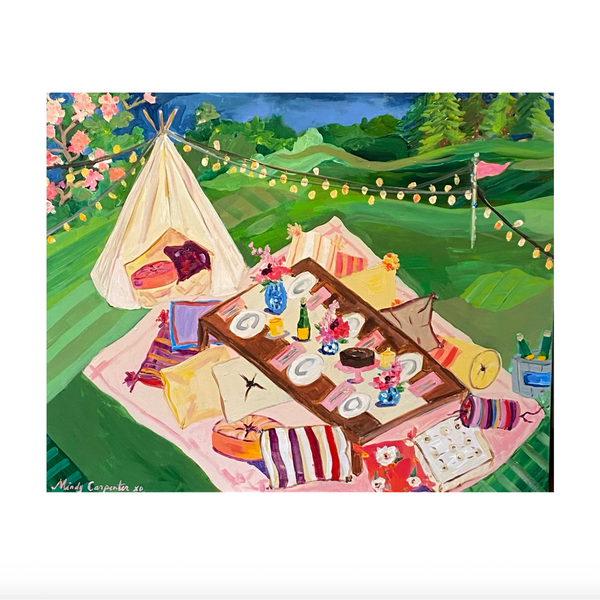 Moonlight Picnic Postcard