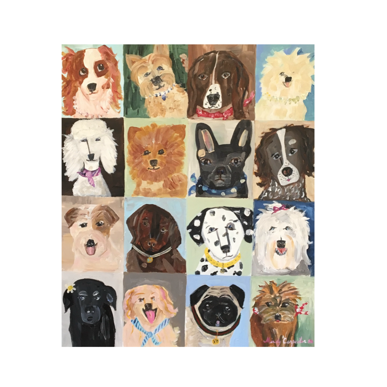 Les Chiens Greeting Card