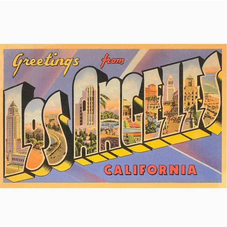 Magnet LA-37 Greetings from Los Angeles