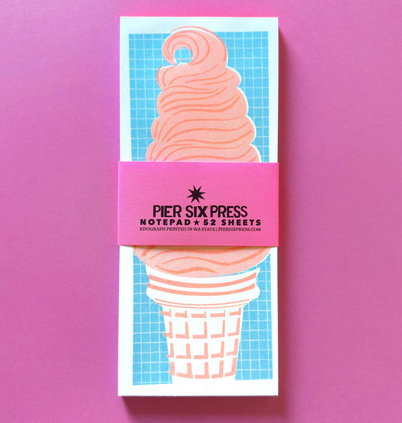 Ice Cream Treat Risograph Market Notepad