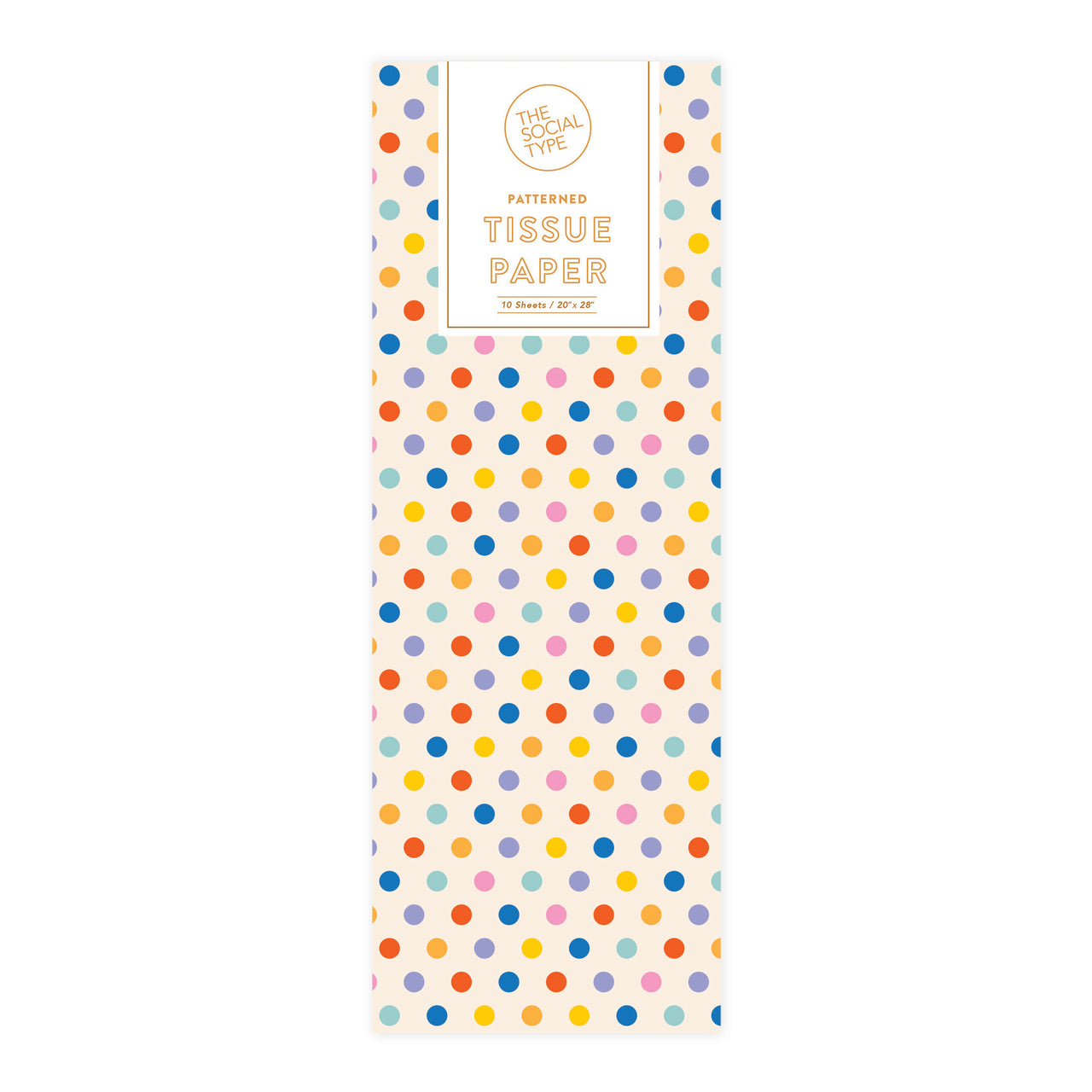 Rainbow Confetti Dot Tissue Paper