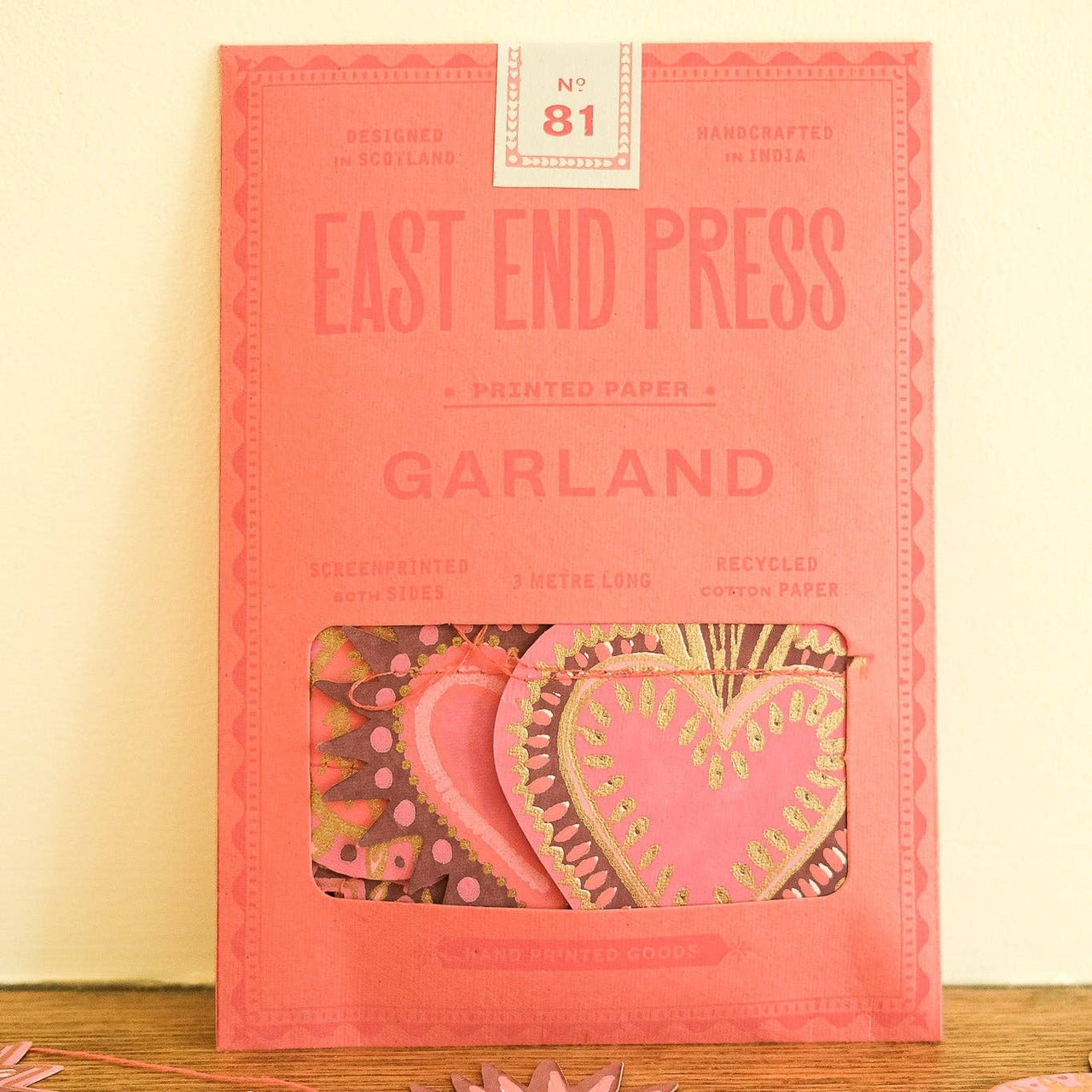 Sweet Hearts Sewn Garland