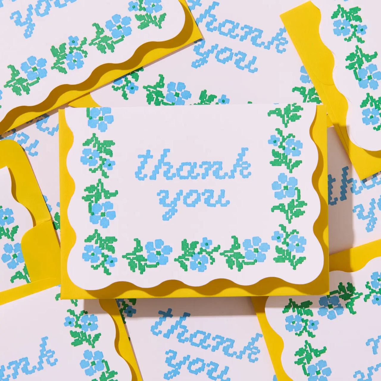 Letterpress Scalloped Thank You Boxed Set