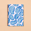 Oysters A5 Letterpress Spiral Notebook