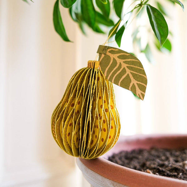 Pear Honeycomb Ornament