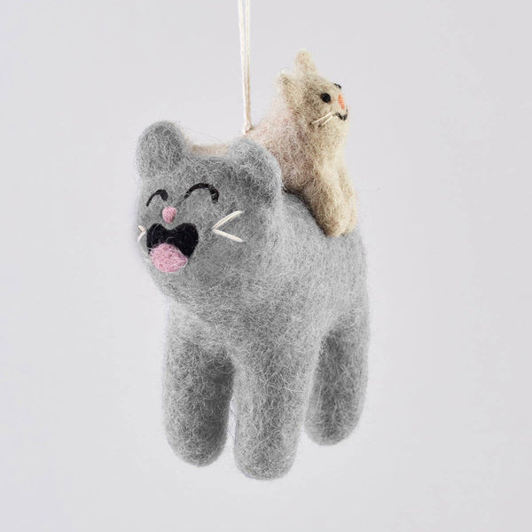 Pabs Cat Hanging Felt Ornament
