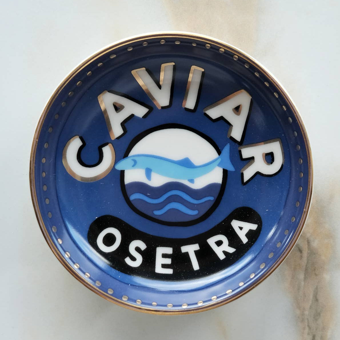 Caviar Porcelain Trinket Dish