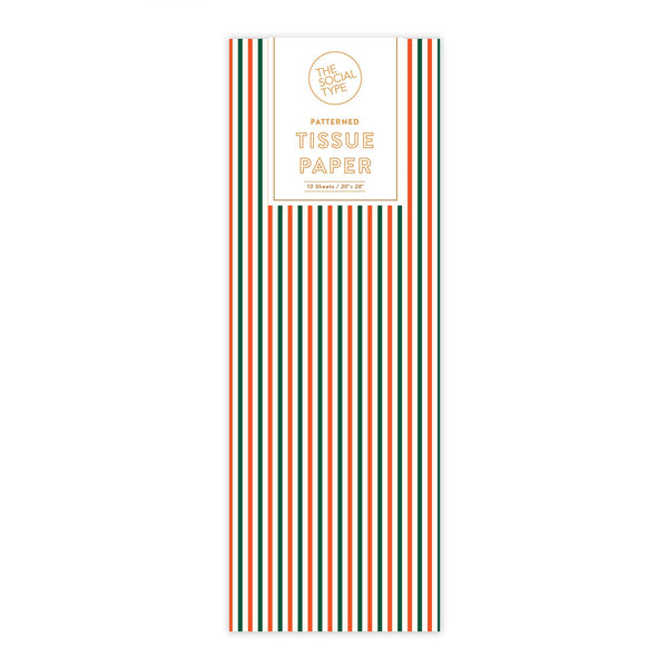Holiday PinStripe Tissue Paper