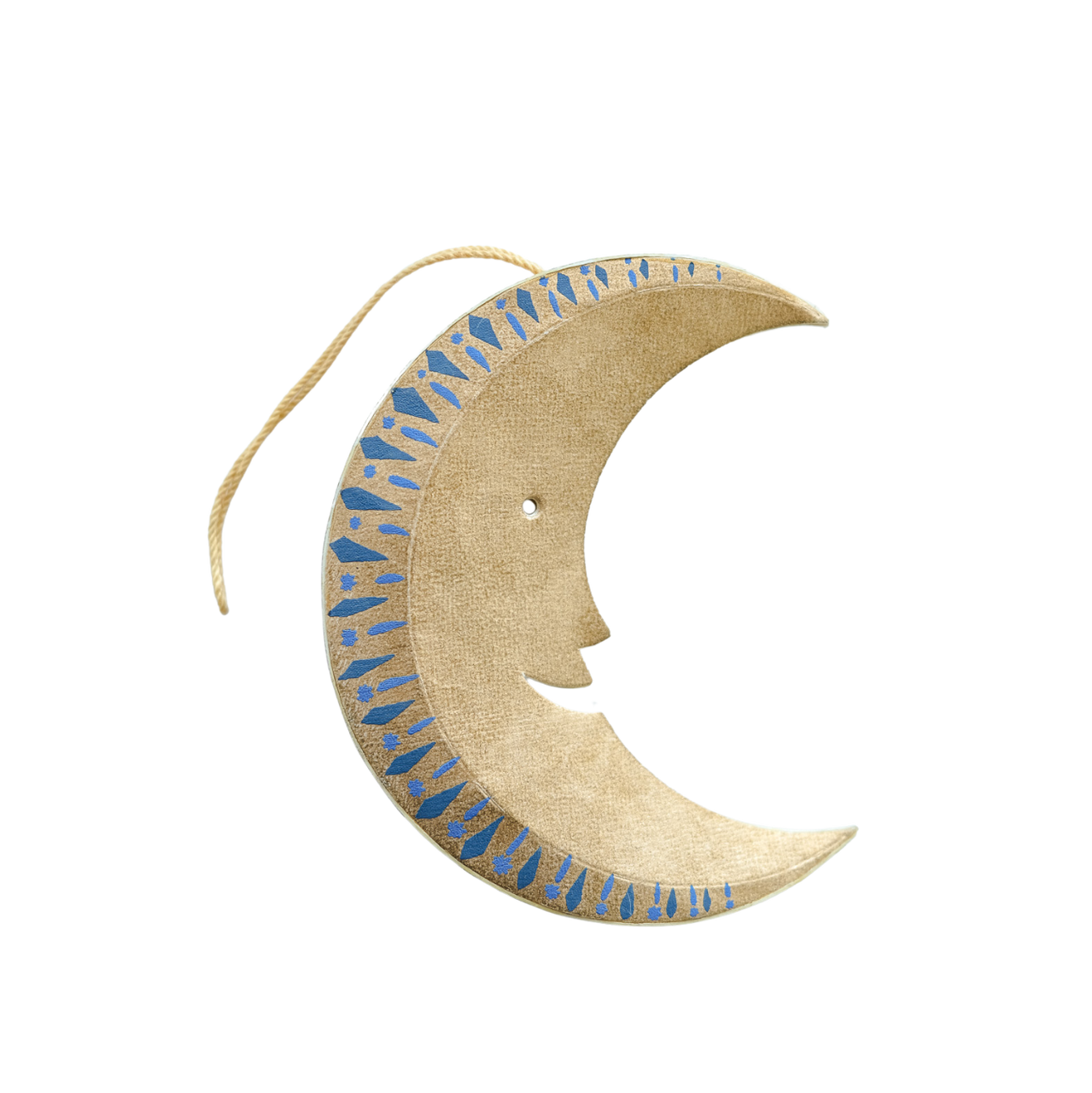 Golden Man on the Moon Board Ornament