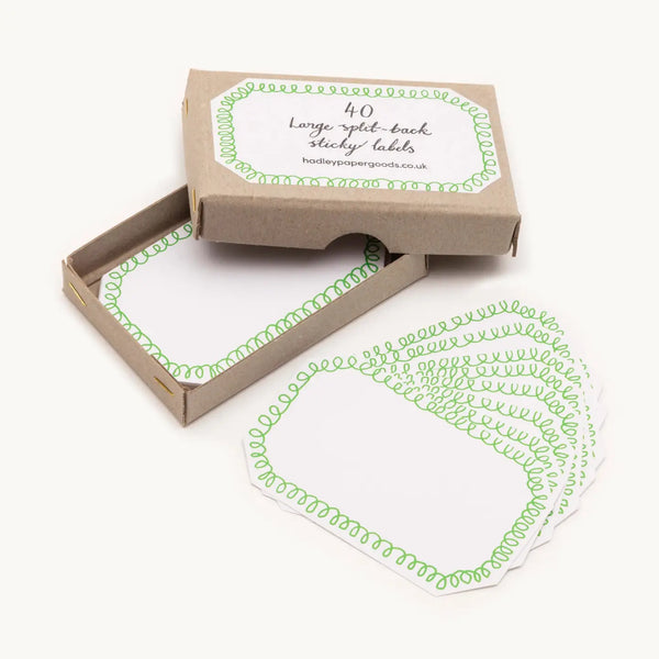 Large Loopy Green Labels