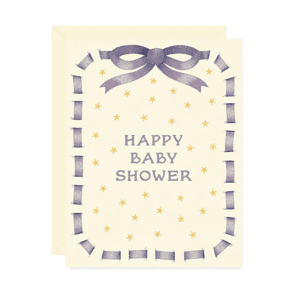 Ribbon Baby Shower Card