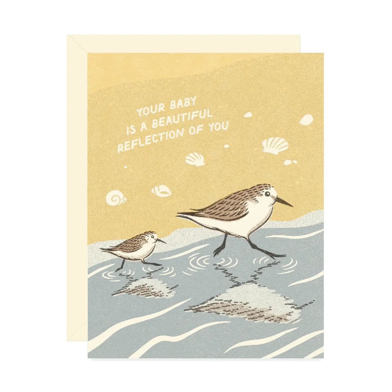 Sandpiper Reflection Baby Card