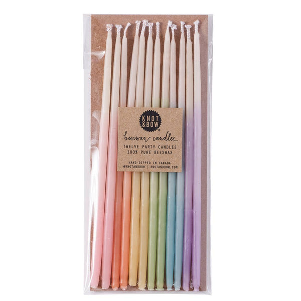 Ombre Beeswax Long Birthday Candles