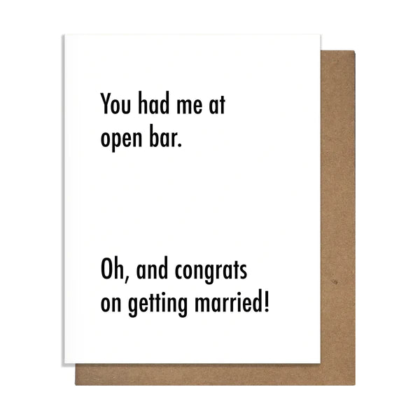 Open Bar Wedding