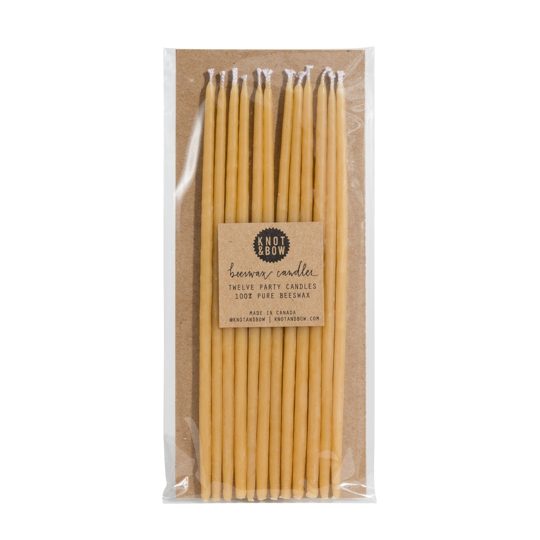 Natural Beeswax Long Birthday Candles